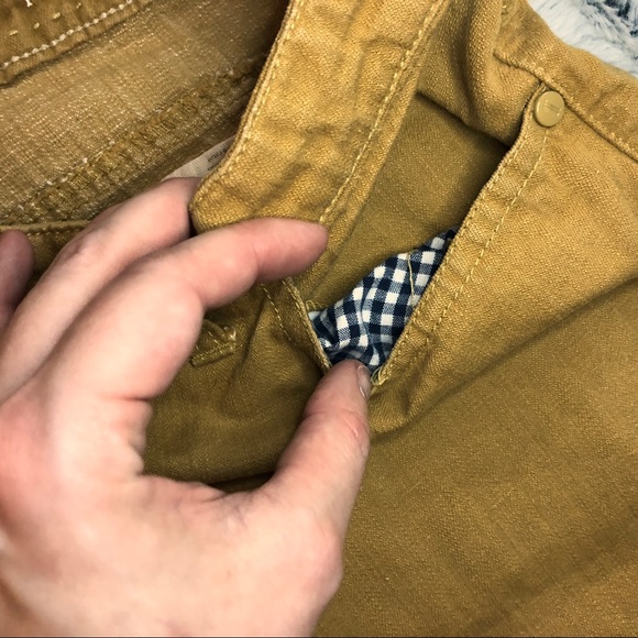 Pilcro Mustard Crop Jeans - Picture 2 of 5